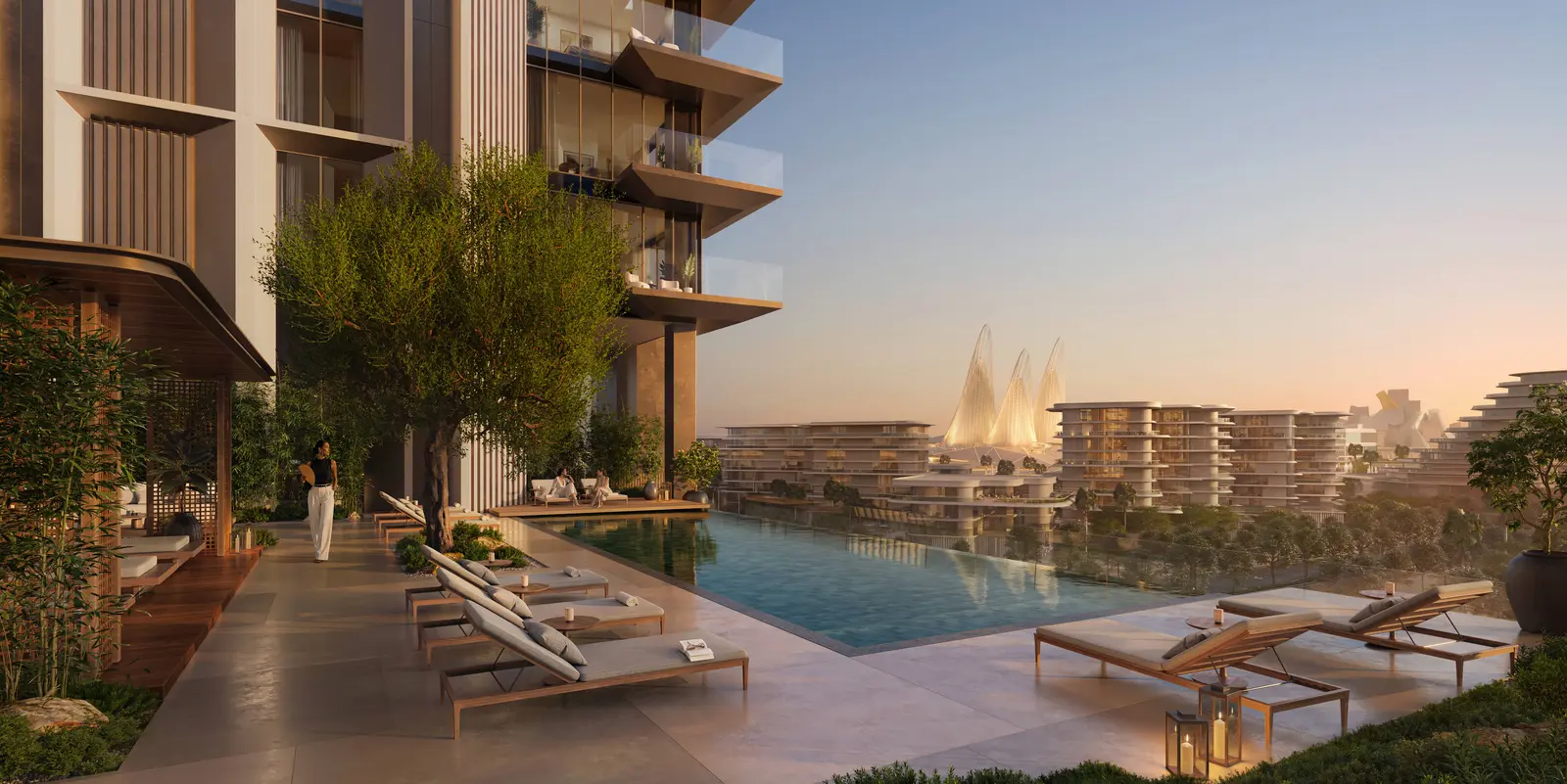Premium exterior shot of Sei Saadiyat overlooking Saadiyat Cultural District museums