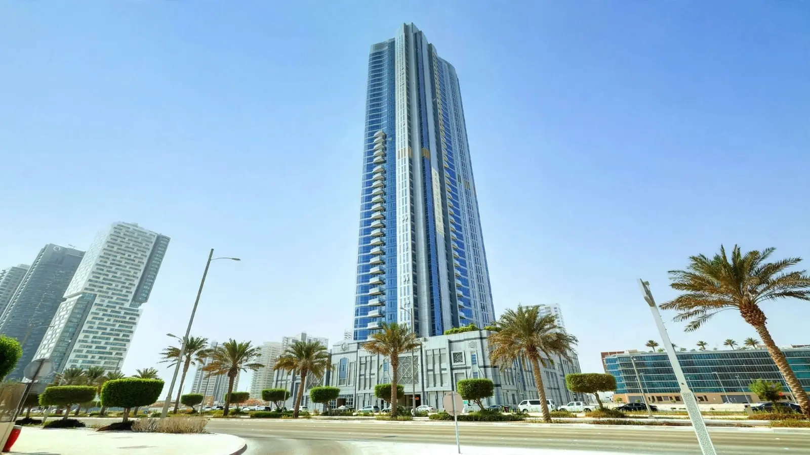 Al Muhaimat Tower exterior view Al Reem Island Abu Dhabi residential project modern architecture premium lifestyle waterfront property.