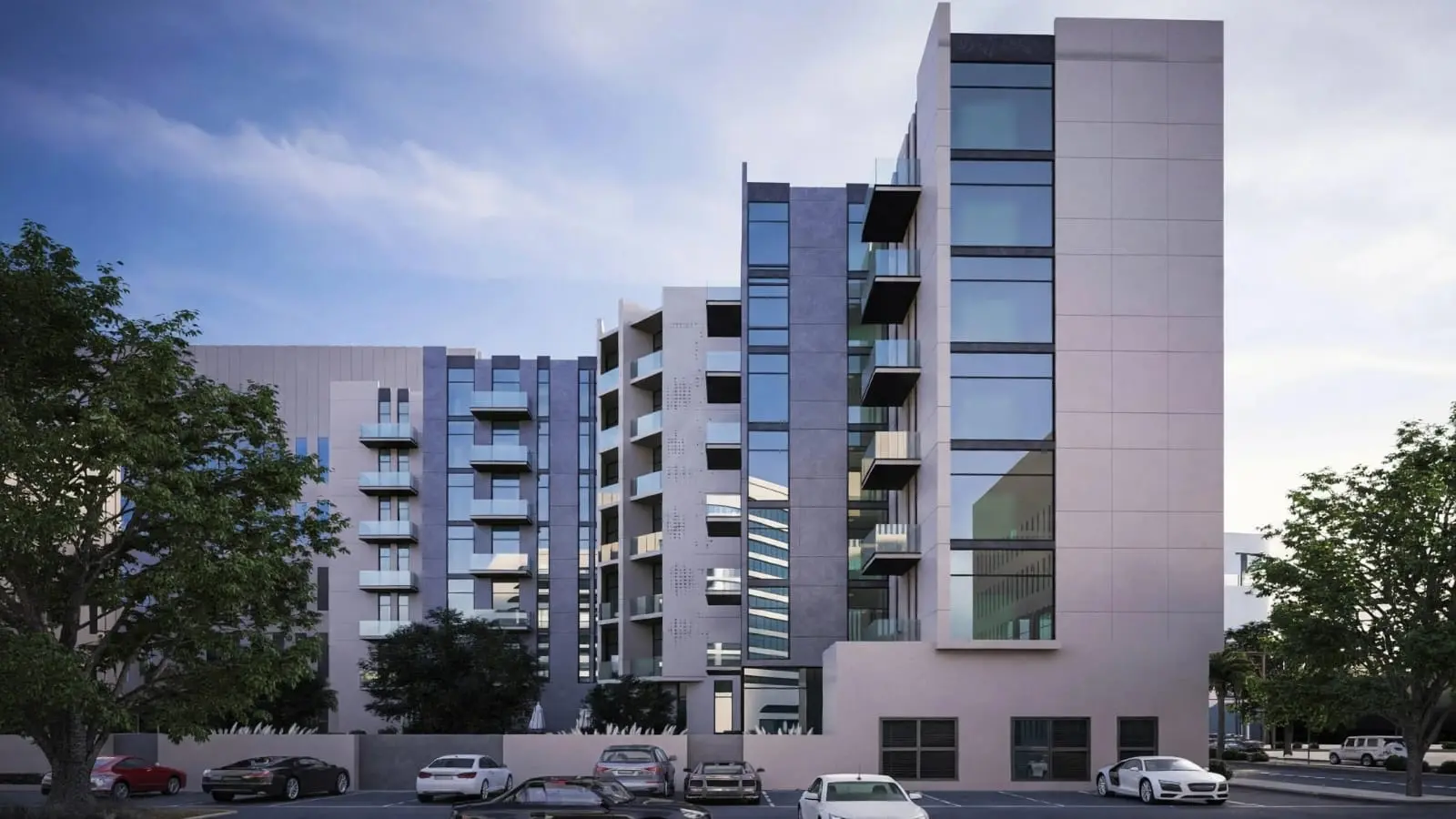 Nourwatan Residential in Al Shamkha Abu Dhabi exterior showcasing contemporary apartment architecture, modern façades, quality finishes, and residential building design.