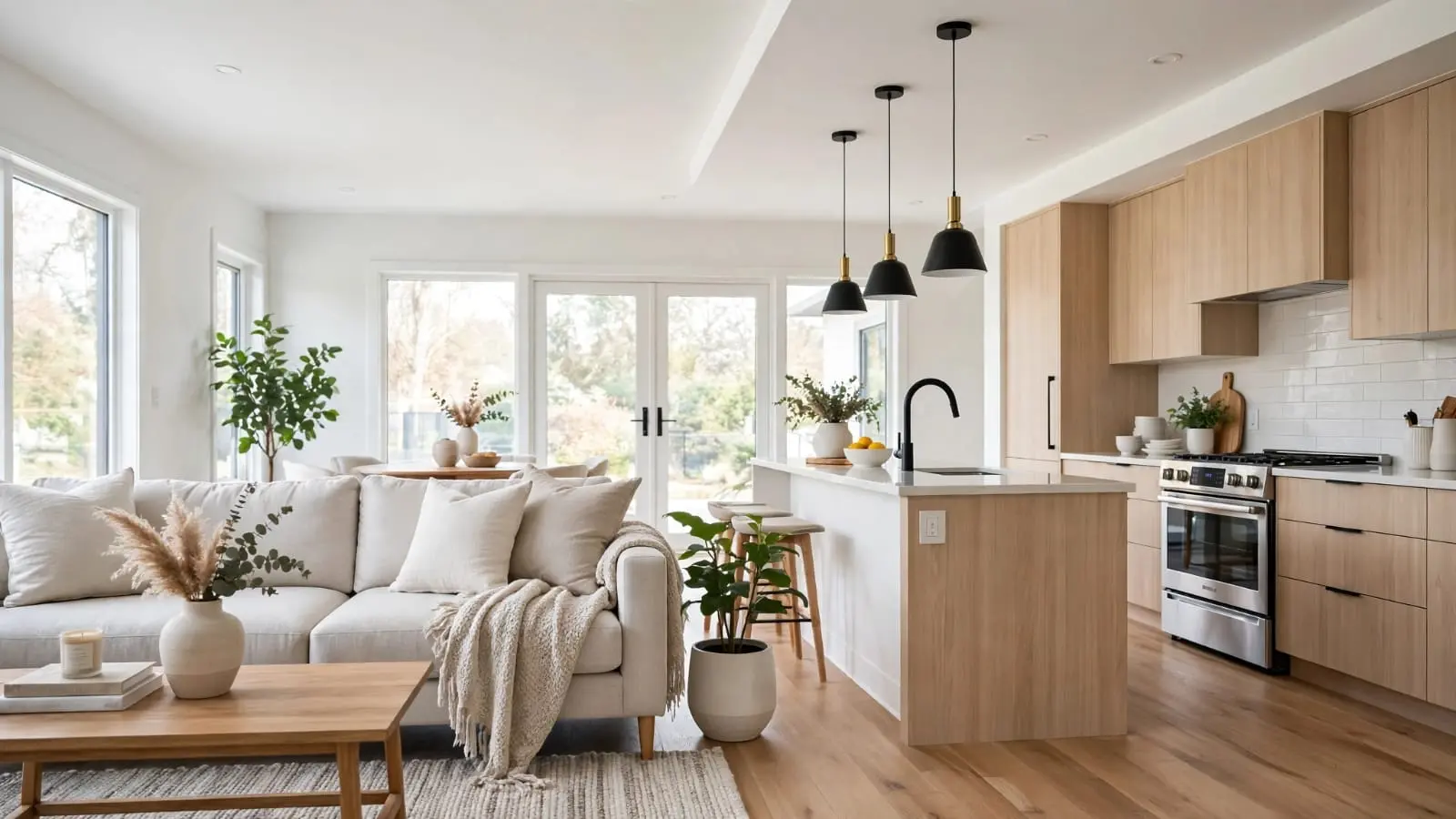 Nourwatan Residential Al Shamkha Abu Dhabi interior showcasing a stylish living room, modern furniture, natural lighting, and contemporary apartment finishes.