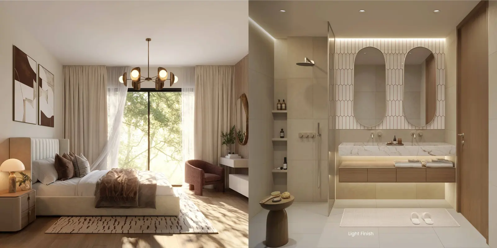 Dark-finish interior palette at Yas Park Place Yas Island Abu Dhabi UAE featuring warm tones and sophisticated textures..jpg