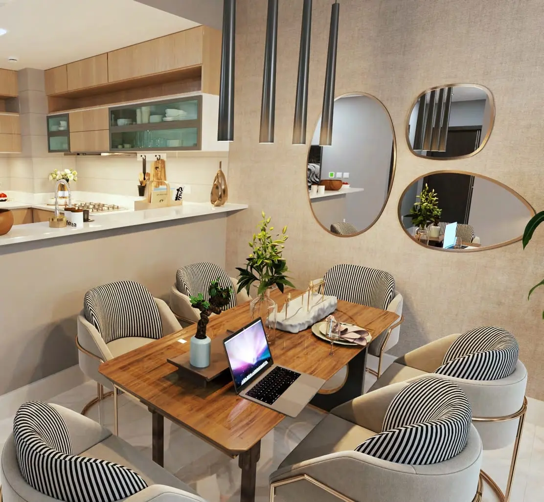 Vista 3 premium kitchen at Al Reem Island Abu Dhabi with fitted cabinetry and stylish modern finishes.