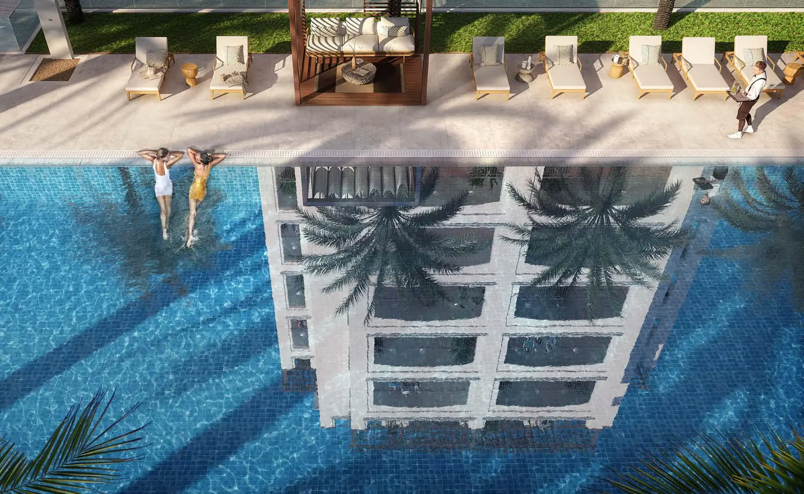 Entrance façade of Souq Furnished Apartments Yas Golf Collection Yas Island Abu Dhabi luxury residential development..jpg