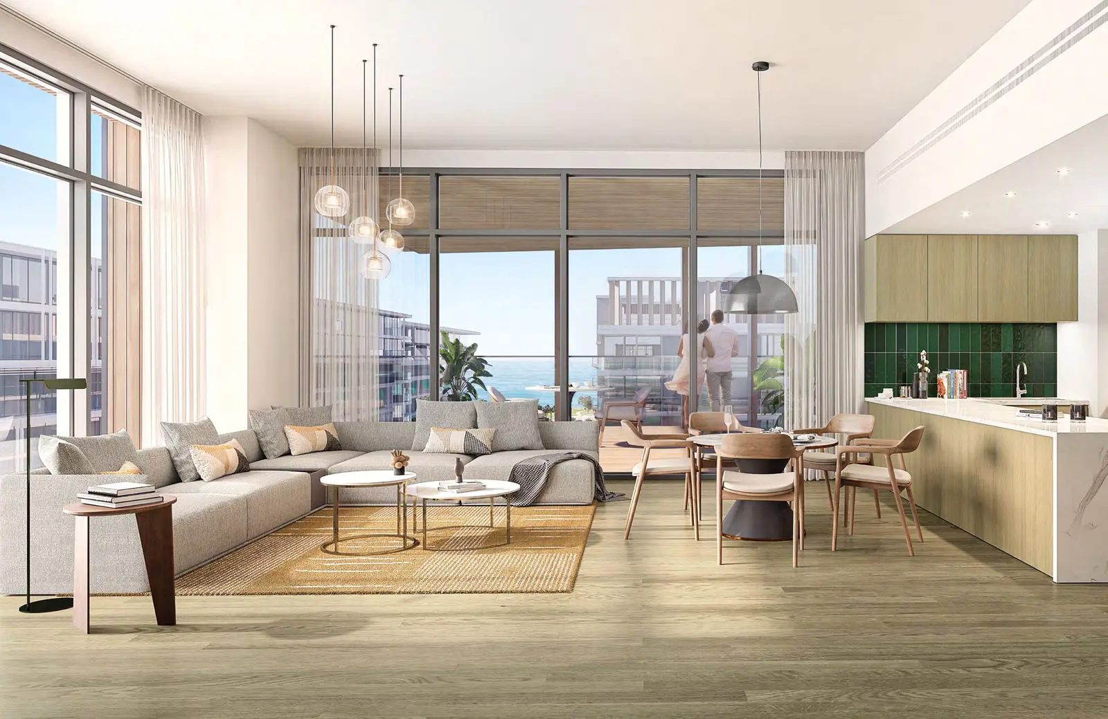 Grove Beach Views Saadiyat Grove Abu Dhabi living room interiors featuring modern furniture, natural light, and open-plan layouts..jpg