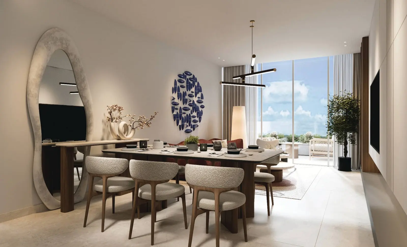 Premium 3 bedroom apartment interior at Juman 2 Abu Dhabi overlooking the marina and sea.jpg