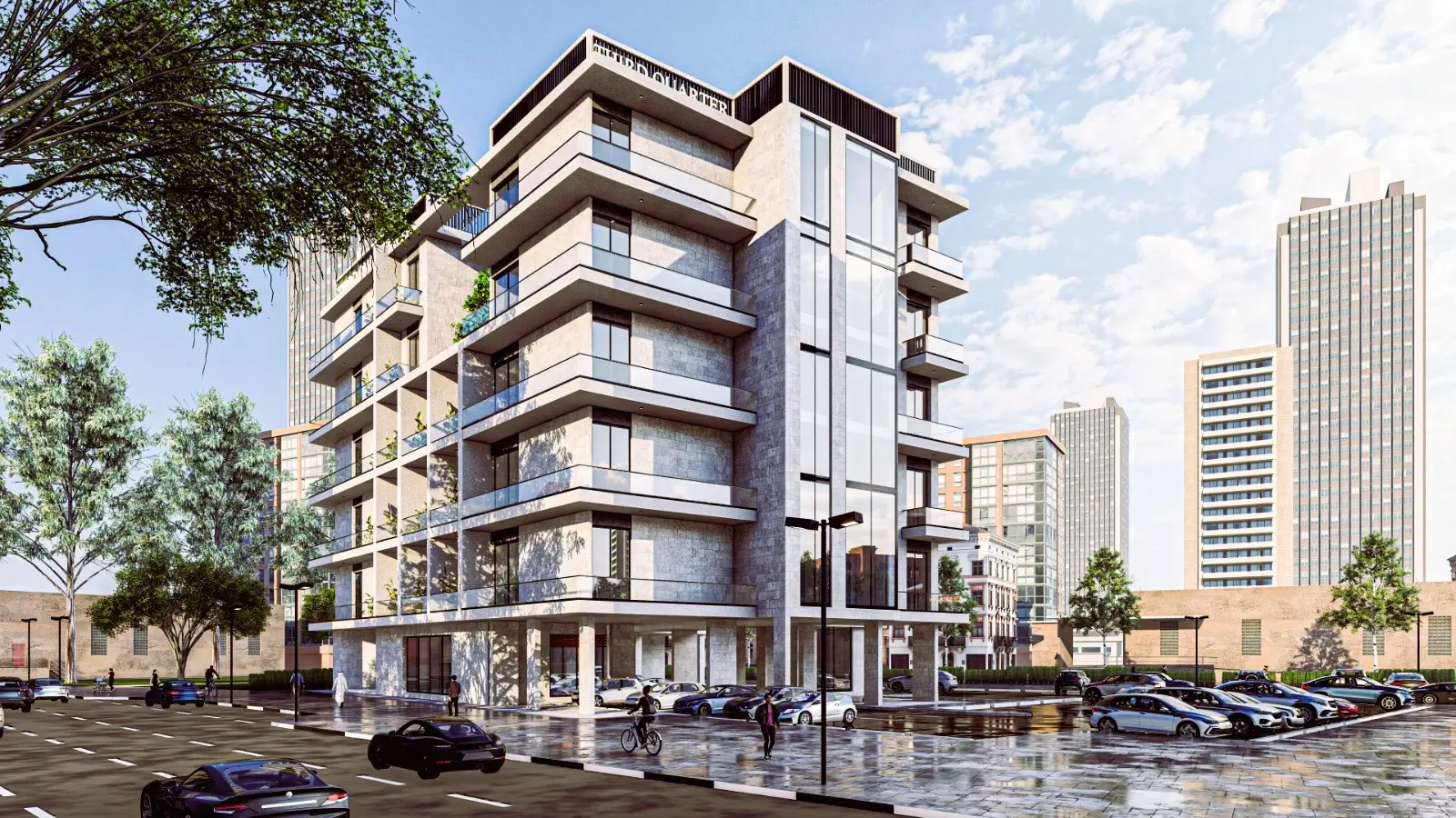 Al Reeman Gate exterior in Al Shamkha Abu Dhabi showcasing modern residential architecture and facade design